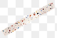 PNG Classic terrazzo pattern adhesive strip white background accessories sprinkles. 