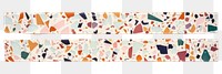 PNG Classic terrazzo pattern adhesive strip art white background accessories. AI generated Image by rawpixel.