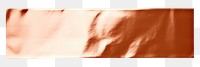 PNG Glossy copper foil adhesive strip white background rectangle crumpled. AI generated Image by rawpixel.