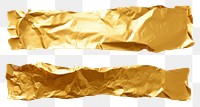 PNG  Glossy golden foil adhesive strip paper white background aluminium. AI generated Image by rawpixel.