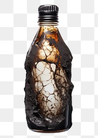 PNG  Plastic bottle with brunt drink white background refreshment.