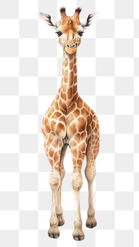 PNG Giraffe wildlife drawing animal. AI generated Image by rawpixel.