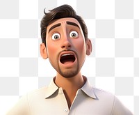 PNG European man surprised portrait cartoon. AI generated Image by rawpixel.