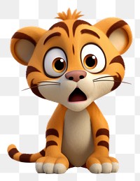 PNG Tiger cartoon toy representation. AI generated Image by rawpixel.