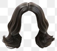 PNG A dark brown hair wig on a white background adult hairstyle female.