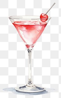 PNG Cocktail martini sketch drink.