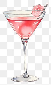 PNG Cocktail martini drink white background.