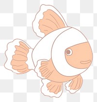 PNG Cute Clownfish wildlife cartoon drawing. 