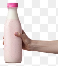 PNG Hand holding color bottle milk hand refreshment.