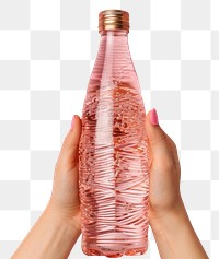 PNG Hand holding color bottle cosmetics drink hand.