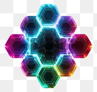PNG Hexagon light neon backgrounds.