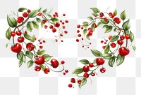 PNG Mistletoe cherry plant heart. AI generated Image by rawpixel.