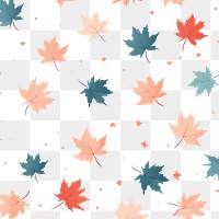 PNG  Maple leaves backgrounds pattern autumn. AI generated Image by rawpixel.