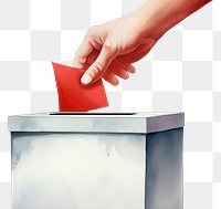 PNG Vote paper hand red.