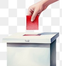 PNG Vote hand red letterbox.
