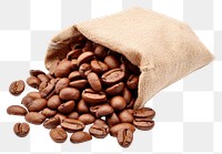 PNG Arabica beans bag Cut Out coffee white background freshness.