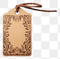 PNG Vintage gift tag pendant label white background.