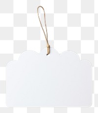 PNG Cloud gift tag white festival hanging.