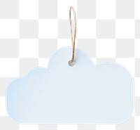 PNG Cloud gift tag white white background accessories.