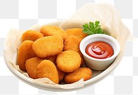 PNG Chicken nuggets food croquette appetizer.