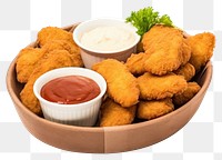 PNG Chicken nuggets ketchup food dip.