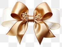 PNG Christmas bow brown gold white background.