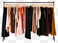 PNG Clothes rack fashion dress room.