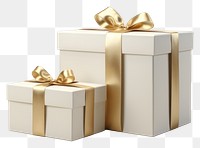 PNG  Box gift ribbon white.