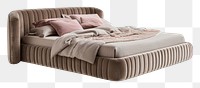 PNG Contemporary bed furniture cushion comfortable.