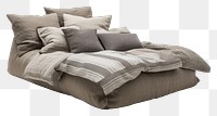 PNG Contemporary bed furniture cushion blanket.
