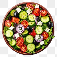 PNG Bowl with delicious vegetable salad cucumber plate plant.