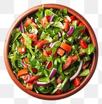 PNG Bowl with delicious vegetable salad bowl arugula plant.