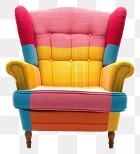 PNG Kid cute color armchair furniture white background comfortable.