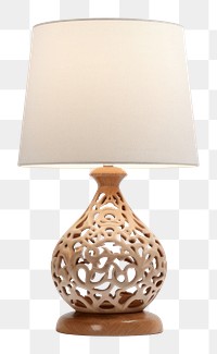 PNG Lamp render lampshade white background illuminated. AI generated Image by rawpixel.