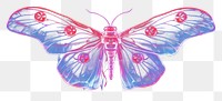 PNG  A violet glowing butterfly animal insect black background. AI generated Image by rawpixel.