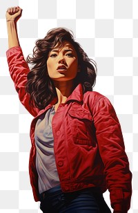 PNG  Portrait jacket adult woman. AI generated Image by rawpixel.
