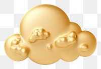 PNG Cloud gold white background accessories.