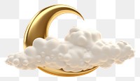 PNG Cloud jewelry gold white background.
