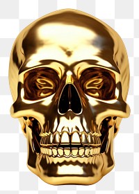 PNG Skull gold white background anthropology.