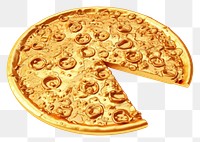 PNG Pizza gold jewelry locket.