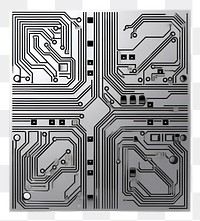 PNG Circuit board icon vector Chrome material technology white background electronics.