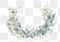 PNG  Wreath plant Eucalyptus pattern wreath architecture. AI generated Image by rawpixel.