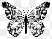 PNG Animal silhouette butterfly drawing.