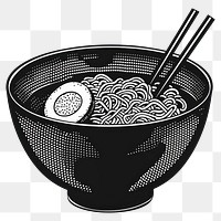 PNG Chopsticks bowl food black.