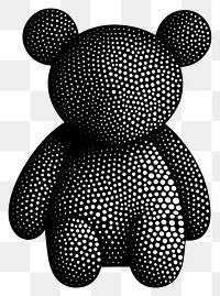 PNG Toy black bear representation.