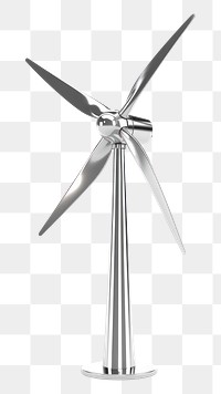 PNG Wind turbine Chrome material machine white background electricity.