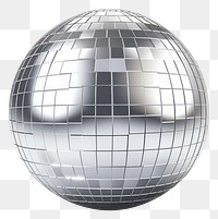 PNG Disco ball icon Chrome material sphere shape shiny.