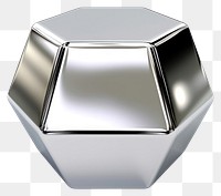 PNG Hexagon Formula Chrome material silver hexagon shiny.