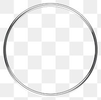 PNG Hula hoop Chrome material silver shape white background.