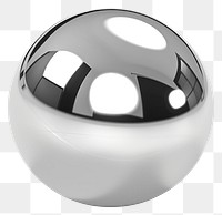 PNG Planet Icon Chrome material sphere silver shiny.